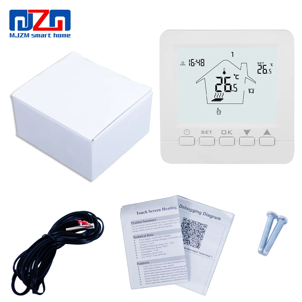 Еженедельный программируемый термостат для полов с подогревом Цифровой