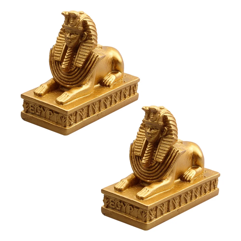 2 шт. Изысканный Египетский Декор Фараона Статуэтка Сфинкса из смолы домашний