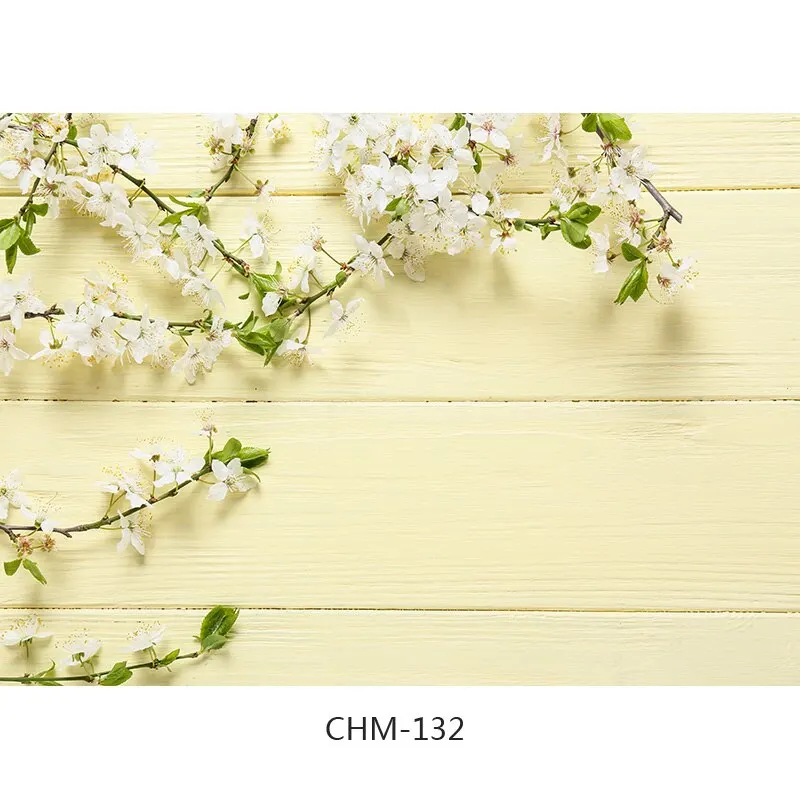 

ZHISUXI Vinyl Flower and wood Planks Photography Backdrops Prop Christmas Day Photographic Background Cloth 21710CHM-888