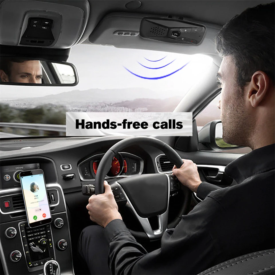 Bluetooth-динамик с козырьком от солнца автомобильный комплект громкой связи 5 0