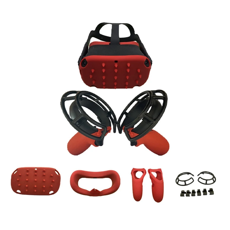 

4In1 Силиконовая Защитная крышка для всего тела чехол рамка для Oculus Quest головных уборов контроллер сцепление