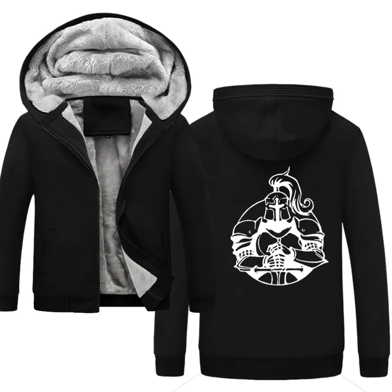 

ЛОЯЛЬНЫЙ Королевский Рыцарь Солдат Броня мужские толстовки зимние Утепленные пальто на молнии для свитеров уличные спортивные куртки