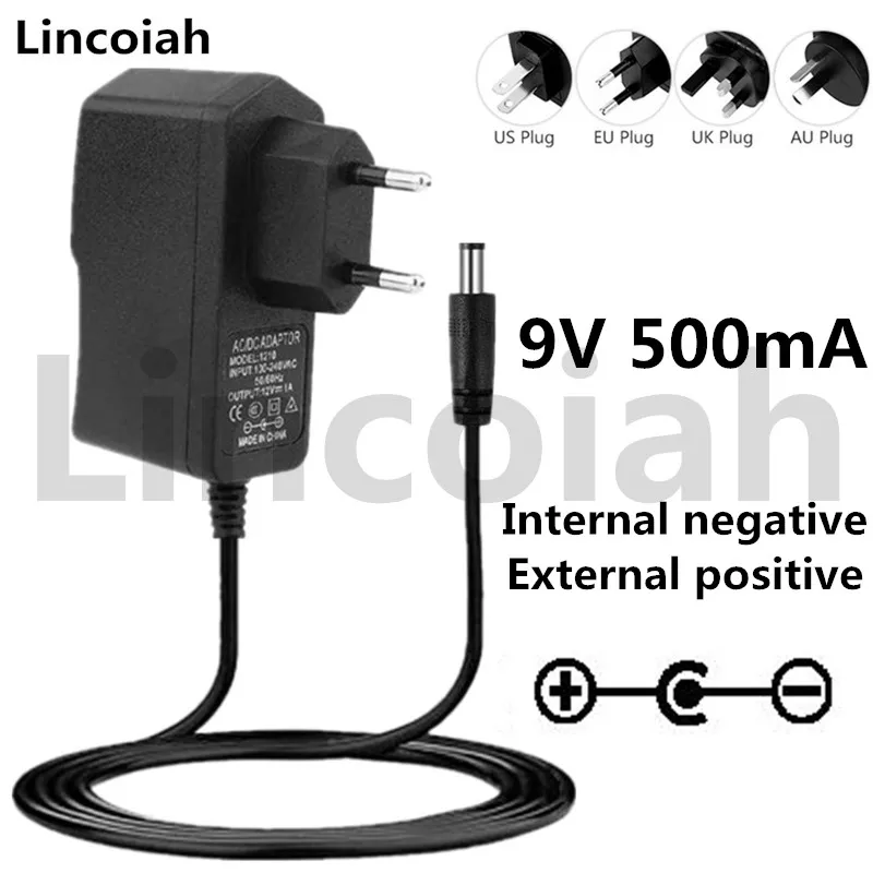 9V 0.5A 500mA AC/DC адаптер питания настенное зарядное устройство для hotone Ditto Looper