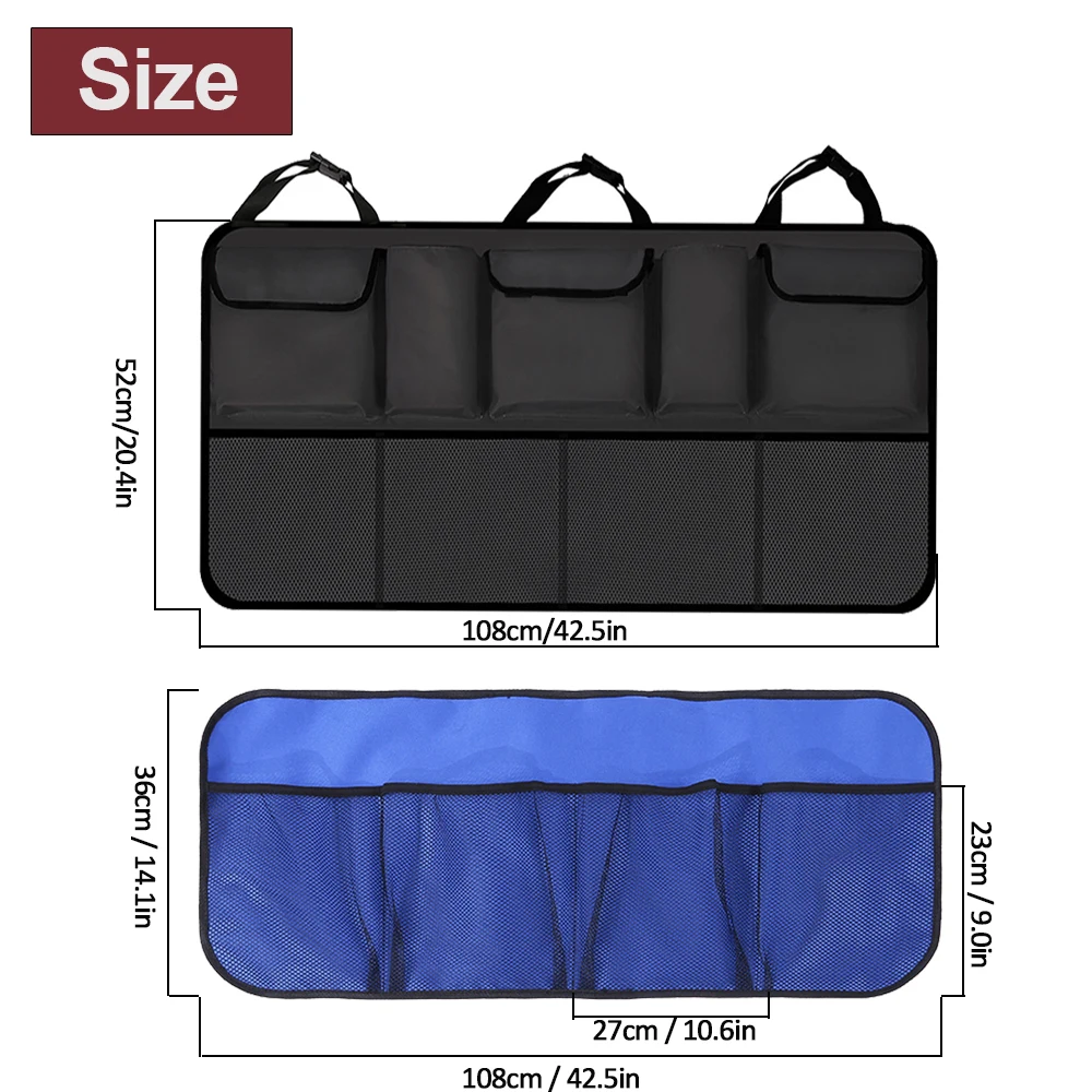 Автомобильный задний сумка для хранения на спинку сиденья с несколькими