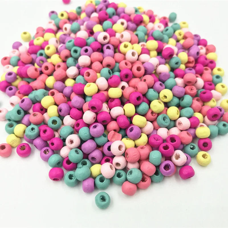 200 шт. деревянные бусины для детского творчества 8 мм | Дом и сад