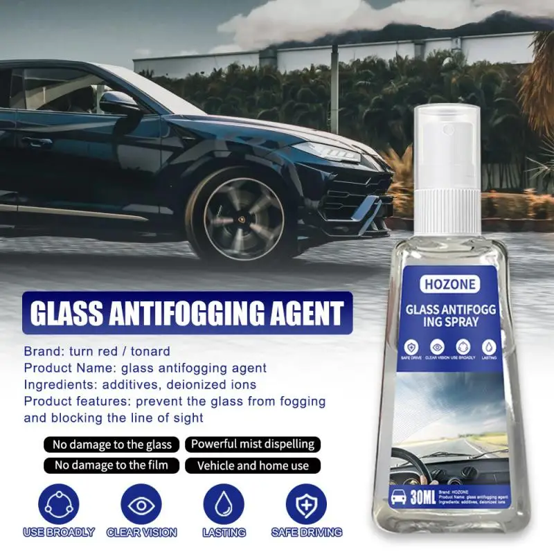 

1PCS Automobile Glass Antifogging Agent Long-lasting Car Window Defogging Rearview Mirror Flooding Rainproof Agent 30/60ML TSLM1