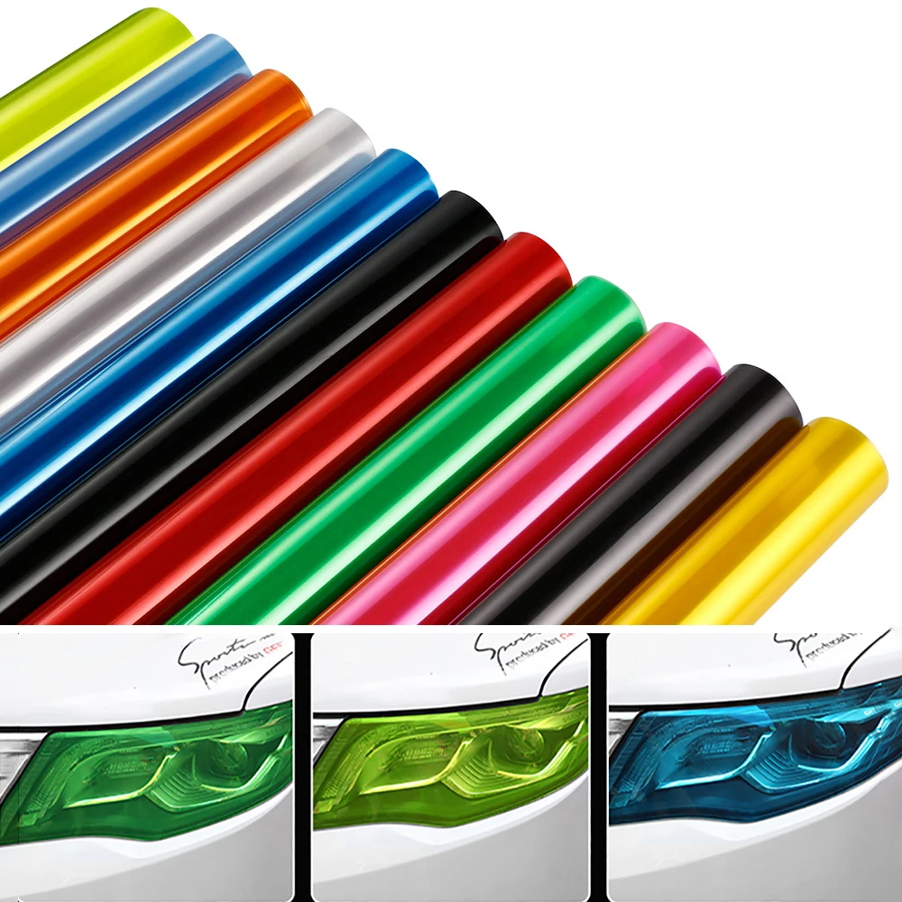 

30*100cm Auto Car Light Headlight Taillight Tint Vinyl Film Stickers and Decals Motorcycle Lamp Wrap Car Decoration Accessories