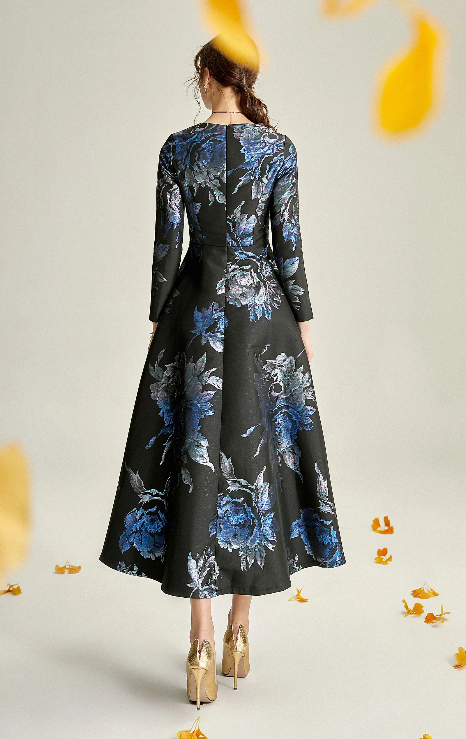 Новый размера плюс элегантное женское платье в стиле бохо жаккардовое с