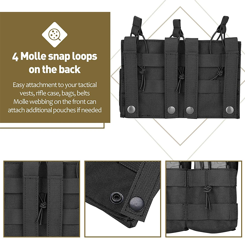 Тактическая Сумка для магазина Molle двухслойная Тройная Магнитная сумка