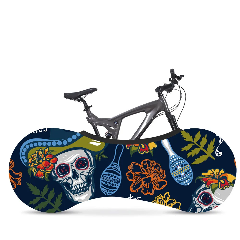 

Bicycle dust cover wheel cover mountain bike jersey dust cover cover elastic dust cover skull series 26-28 inch 160*55cm