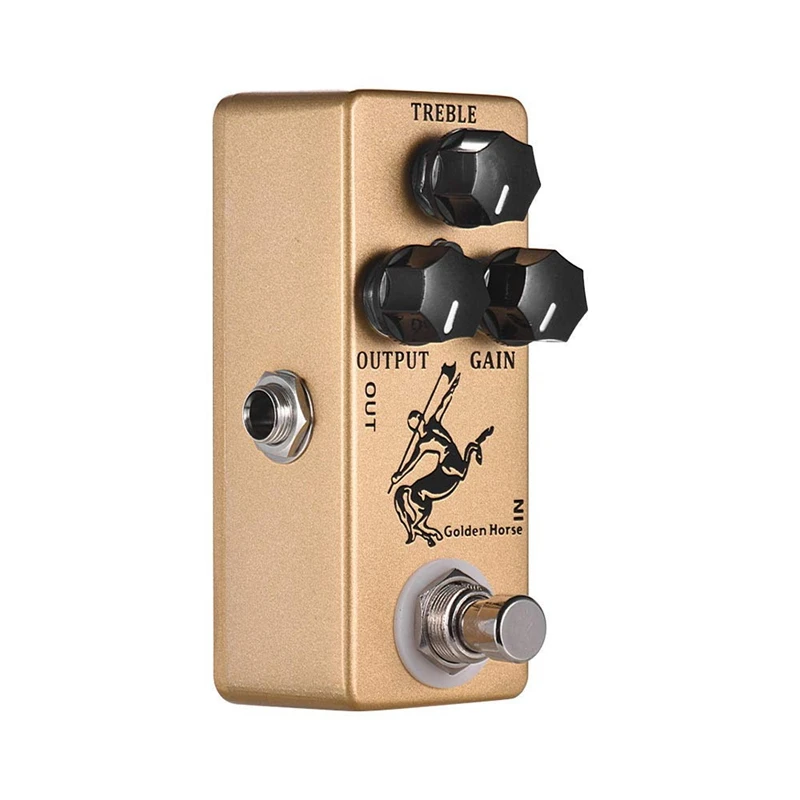 MOSKY Horse Guitar Effect Pedal Overdrive Full Metal Shell True Bypass Parts &amp Accessories Gold | Спорт и развлечения