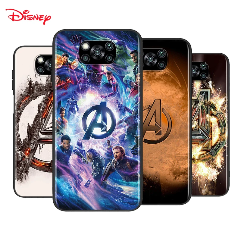 

Marvel Avengers Logo For Xiaomi Poco X3 NFC M2 X2 F2 F3 C3 M3 F1 Pro Mi Play Mix 3 A3 A2 A1 6 5 Lite Soft Phone Case