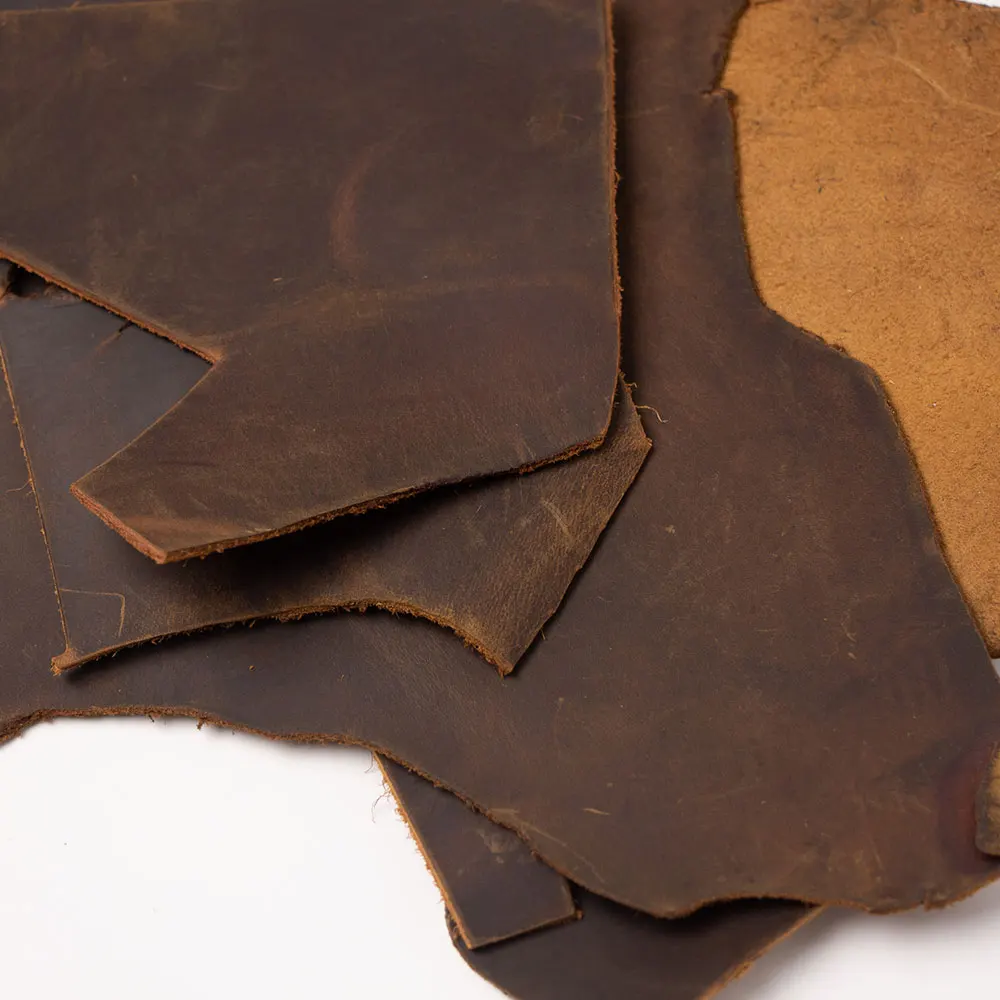 dark brown Воловья кожа, необработанная коровья кожа, толстая натуральная кожа, первый слой дубления, коровья кожа, кожа с натуральным лицевым покрытием, 1,8-2,2 мм - Цвет: dark brown