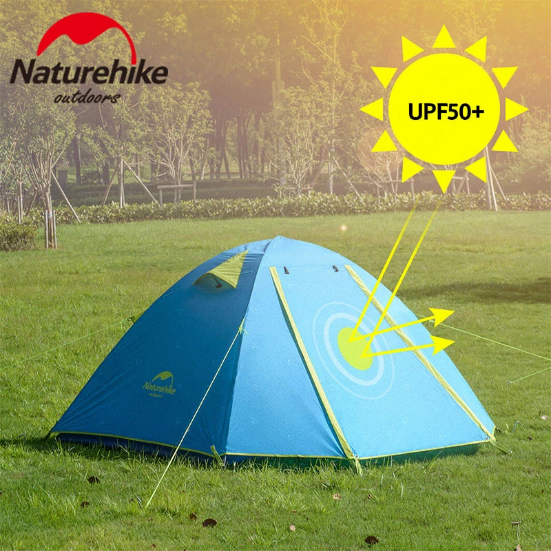 Палатка Naturehike PU3000 туристическая на 2 4 человек водонепроницаемая УФ защита 50 + 8 кг