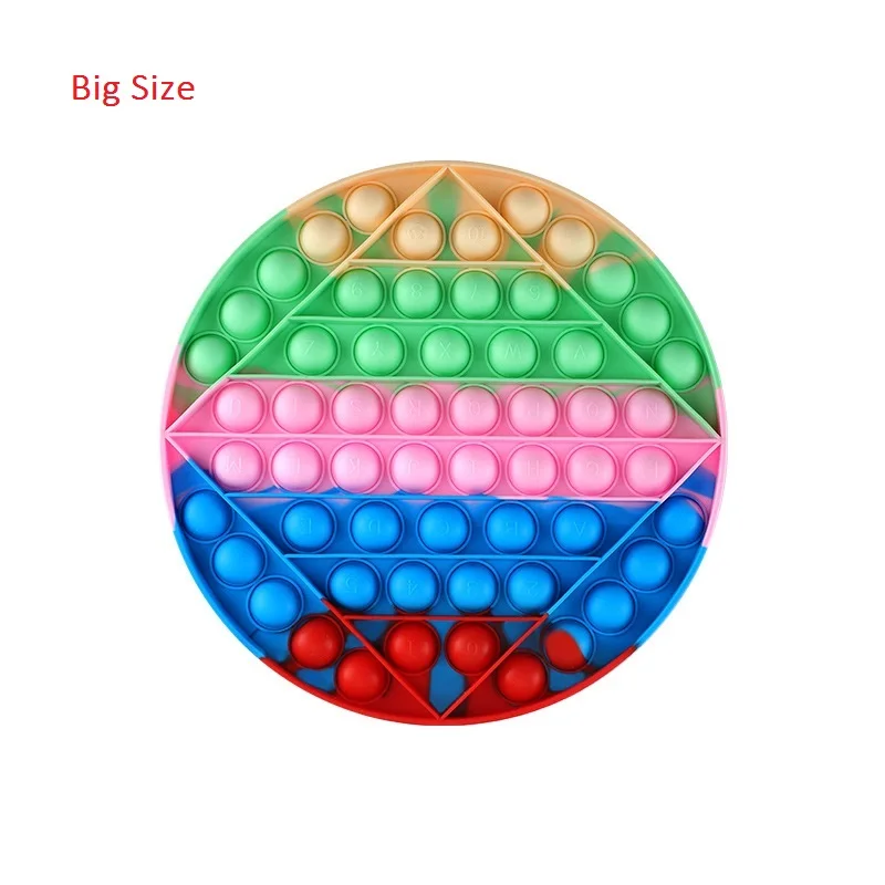 

Rainbow Big Size Push Pop It Fidget Toy Anxiety Relieve Stress Bubble Sensory Autism Stress Reliever