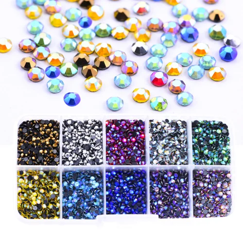ab colors 1000 шт SS20 DMC Горячая фиксация стразы с плоской задней частью лучшие стеклянные микс много цветов кристалл AB DMC Горячая фиксация Стразы для одежды Y0020 - Цвет: ab colors