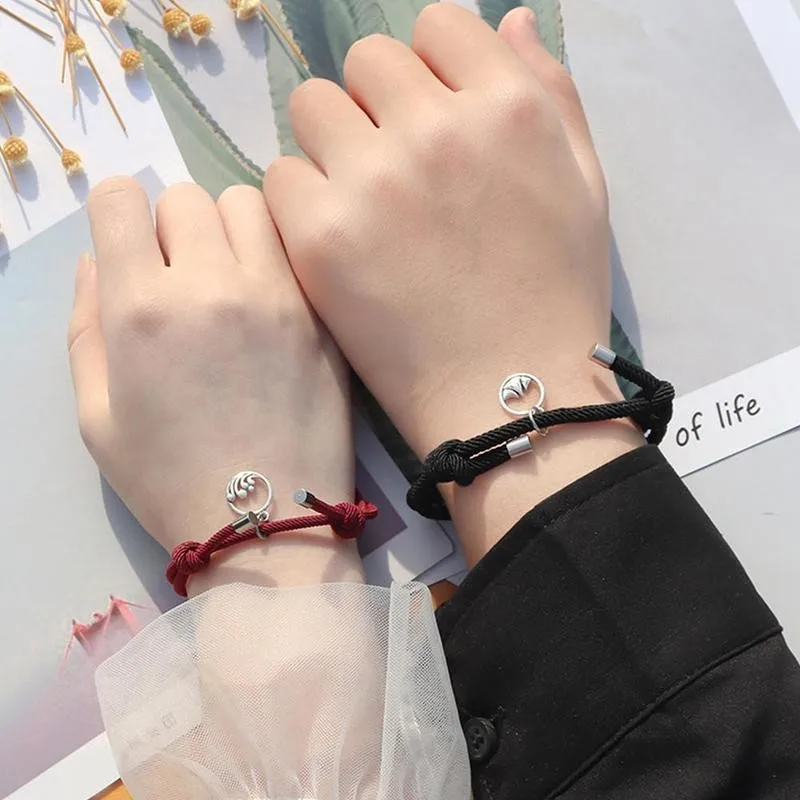 Браслеты для пар креативные магнитные браслеты влюбленных с расстоянием