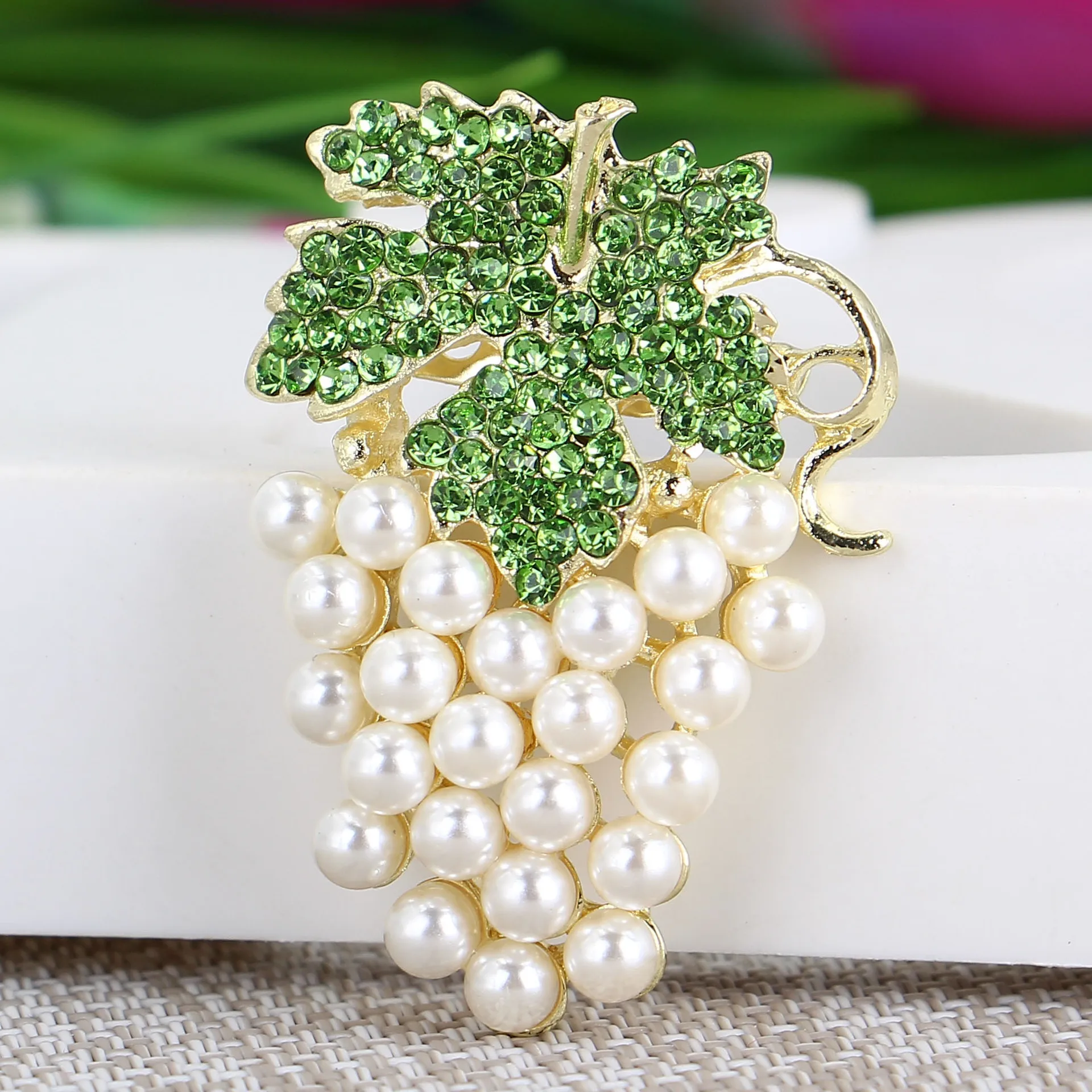 Фиолетовый виноградный жемчужный корсаж для женщин взрывной стиль модная брошь