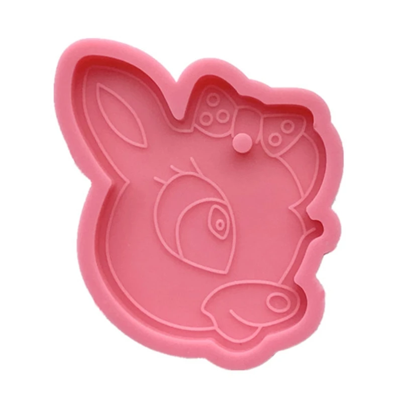 

Pink Shiny Diy Fawn Keychain Silicone Mold for Valentine Love Gift Craft