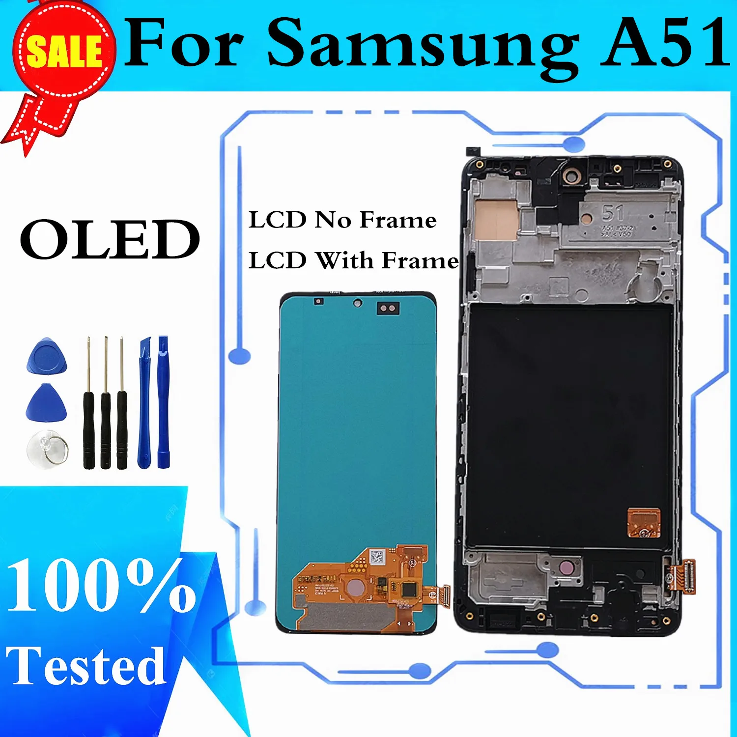 Сенсорный экран с дигитайзером и рамкой для Samsung Galaxy A51 A515 SM-A515F | Мобильные