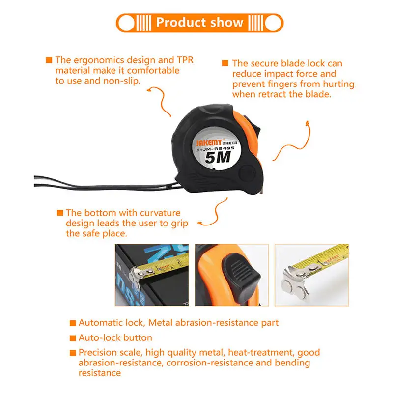 Новые 5 м самоблокирующиеся измерительные магнитные ленты с ручным ремешком