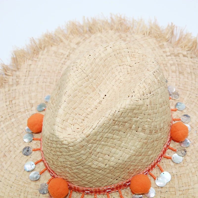 Фирменная модная пляжная шляпа Latwelng с бахромой и блестками Женская Праздничная