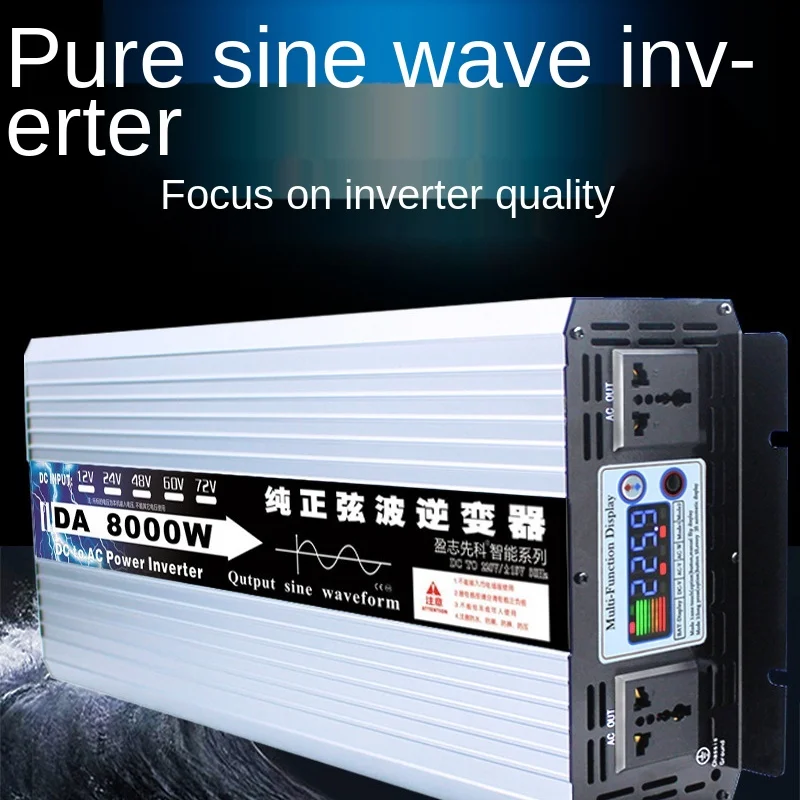

High-power Pure 12V24V48V60V72 To 220V Solar Power Converter Voltage Converter Step Up Converter Step Up Converter