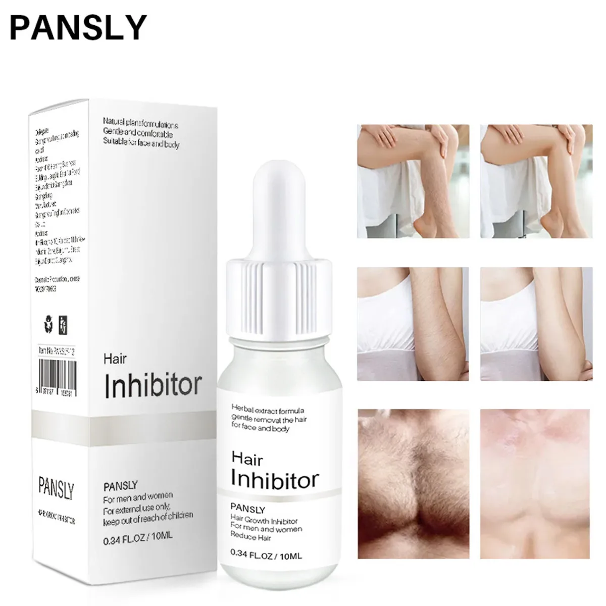 100% Pansly удаление ингибитора волос сыворотка масло спрей борода бикини интимный