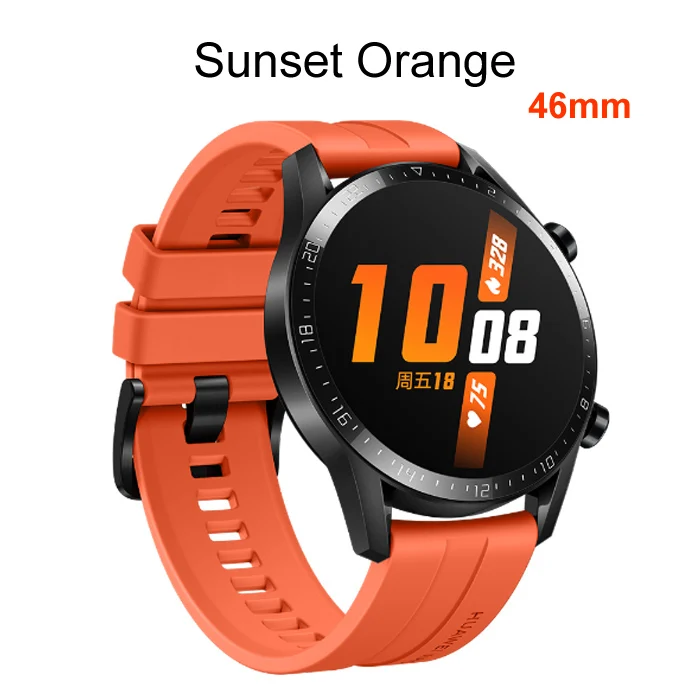 46mm Orange Huawei Watch GT 2, умные часы, Bluetooth, умные часы, 5,1, 14 дней, время работы от батареи, телефонный звонок, частота сердечных сокращений для Android iOS - Цвет: 46mm Orange