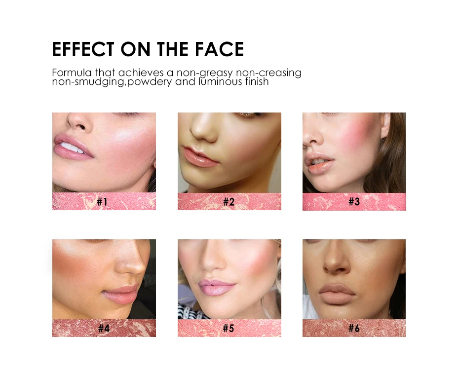 Румяна для лица FOCALLURE профессиональная минеральная запеченная румяна бронзер