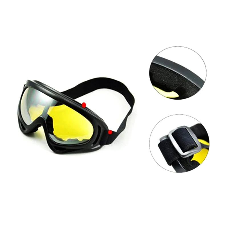 

1pcs Dustproof Moto Cycling Sunglasses Windproof Skiing Ski Glasses Goggles Goggles Sports Goggles Outdoor UV400 Glasses