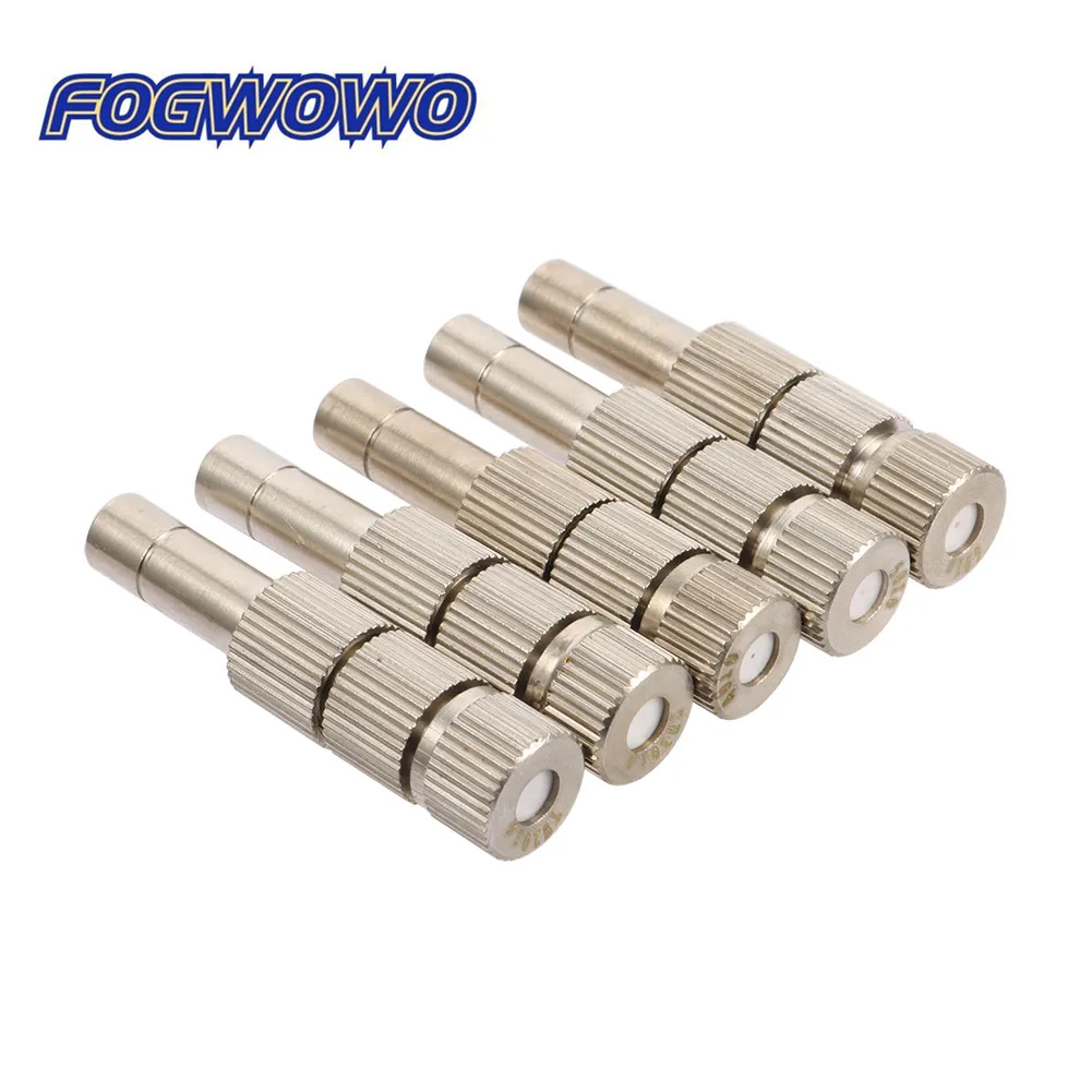 60 Pcs Garden Irrigation System 6mm Quick-connect Atomization Nozzles  Low Pressure Brass Filter Inside Sprayer Nozzles  "