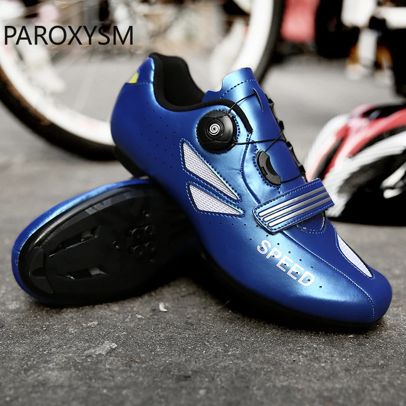Murah PAROXYSM Pria Baru Peta Sepeda Sepatu Self-Locking Ultralight Bernapas Wear-Resistant Non-Slip Sepeda Profesional Sepatu Balap