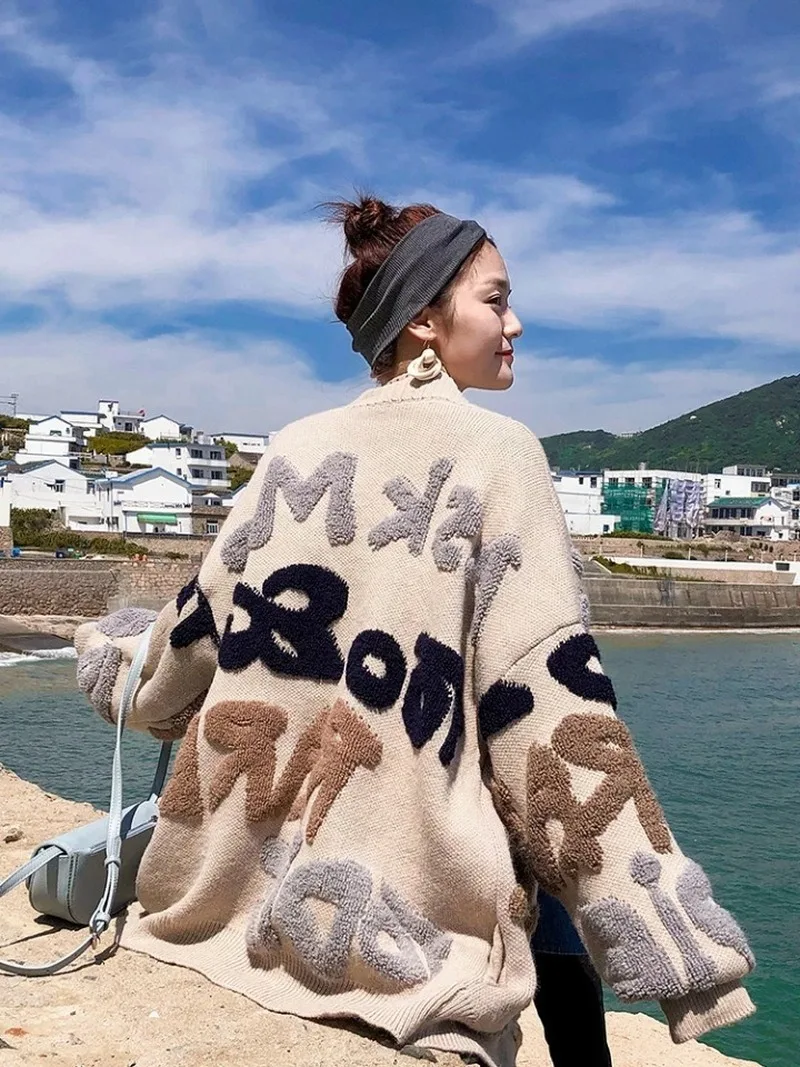 Женская куртка с буквенным принтом Zogaa повседневная хлопковая в Корейском стиле