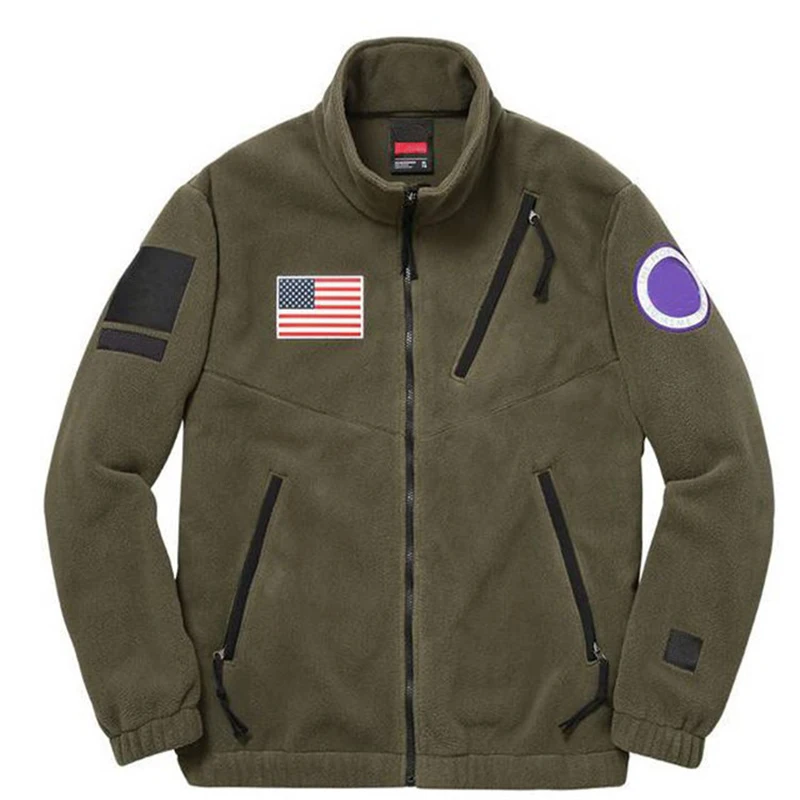 

Men Autumn Winter Outdoor Thickened Polar Fleece Jacket Coral Fleece Warm Jacket Camping & Hiking Jacket Mountaineering clothes