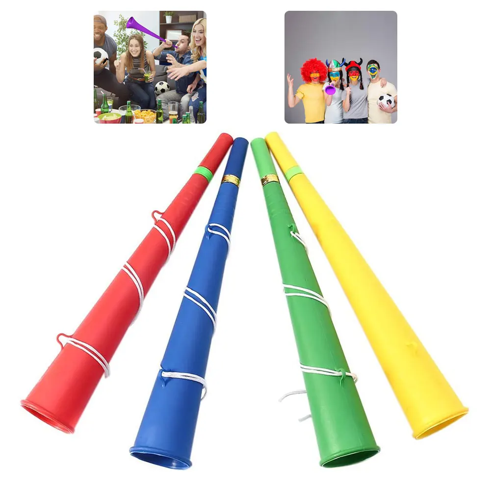 

4PCS Horn Noise Maker Portable Plastic Soccer Fans Cheer Trumpets Toy Random Color Birthday Party Wedding Celebration Supplies