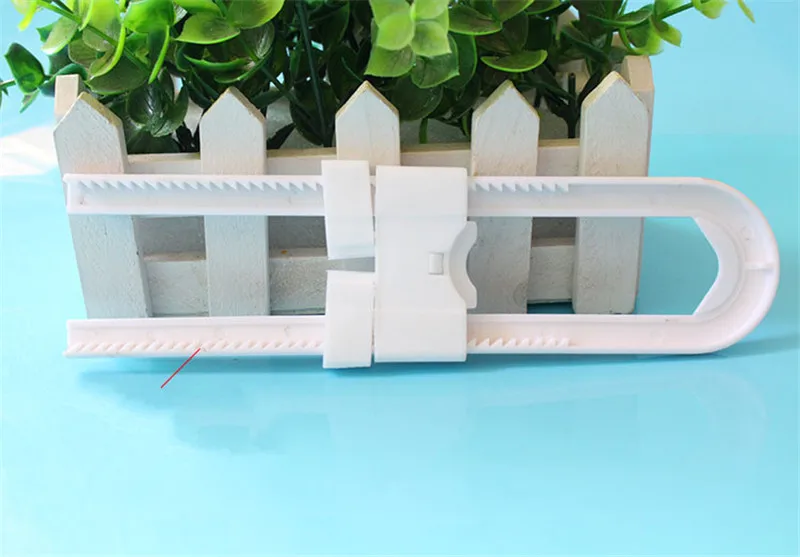 Cerradura de protecci&oacute;n para ni&ntilde;os, candado de seguridad en forma de U para beb&eacute;s, evita que los ni&ntilde;os se diviertan con la puerta del armario del caj&oacute;n, 1 pieza-5
