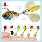 Новинка 2020, металлическая Вибрирующая приманка в виде ложки, жесткая приманка, маленькая 2,32,52,83,5 см, Вибрирующая вращающаяся приманка с блестками для морской рыбалки, тонущий окунь, свежий запас