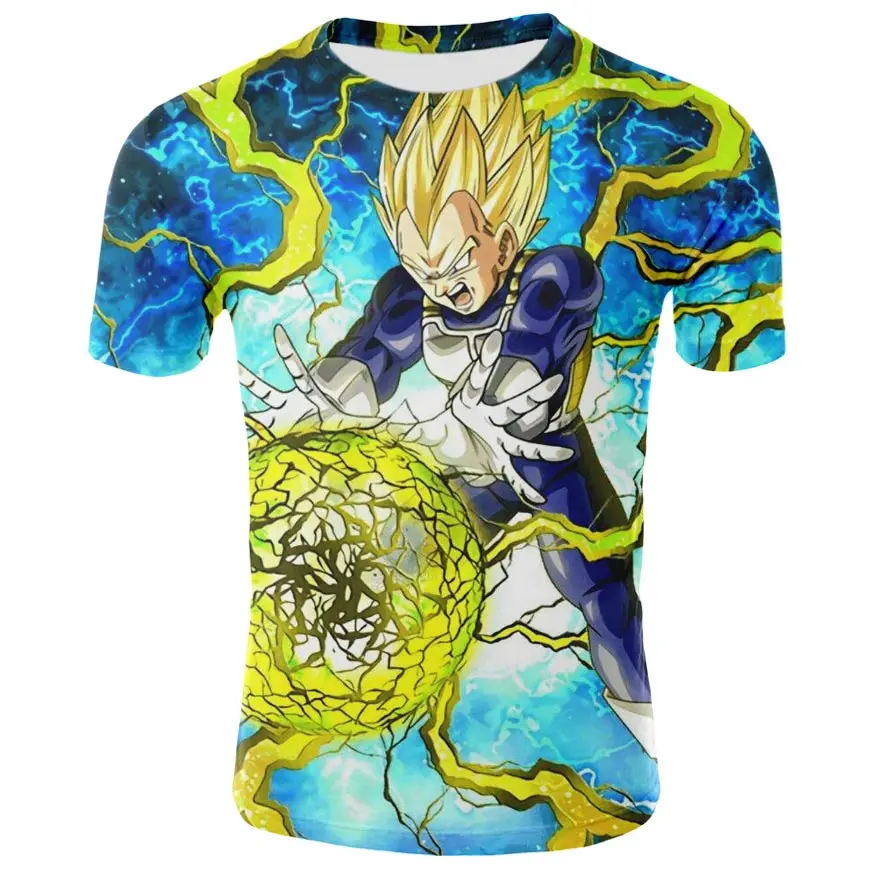 Высокое качество 2020 по последней моде Оригинальная футболка Dragon Ball 3D Футболка с