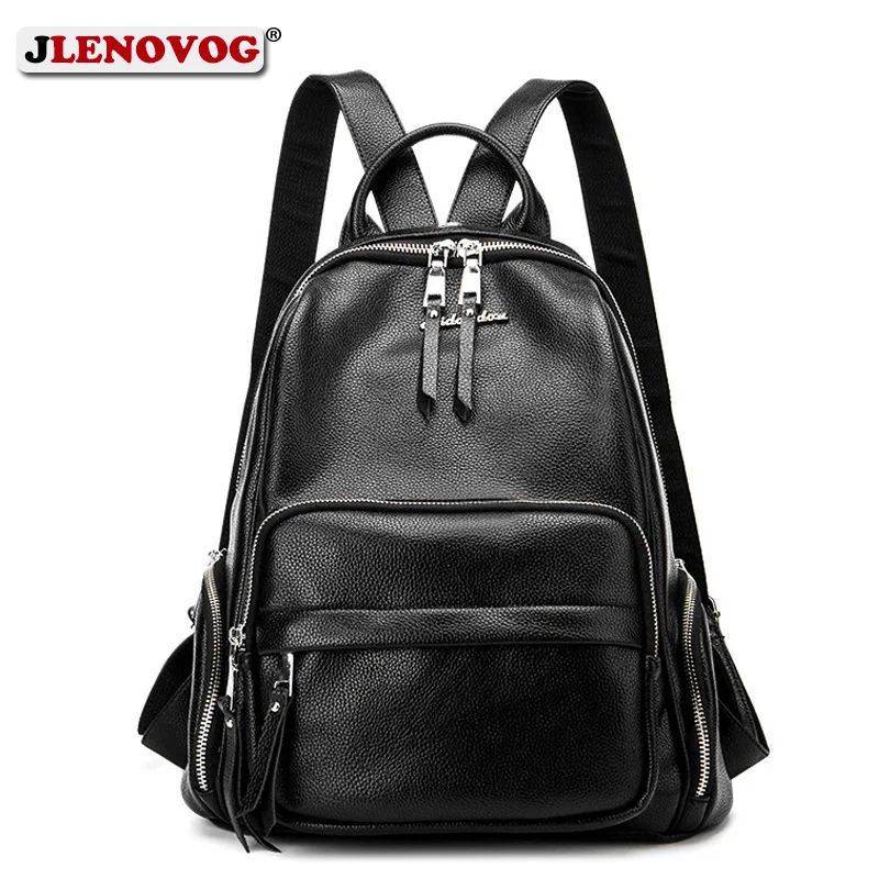 Женский рюкзак на двойной молнии в стиле ретро черный женский большой мягкий из