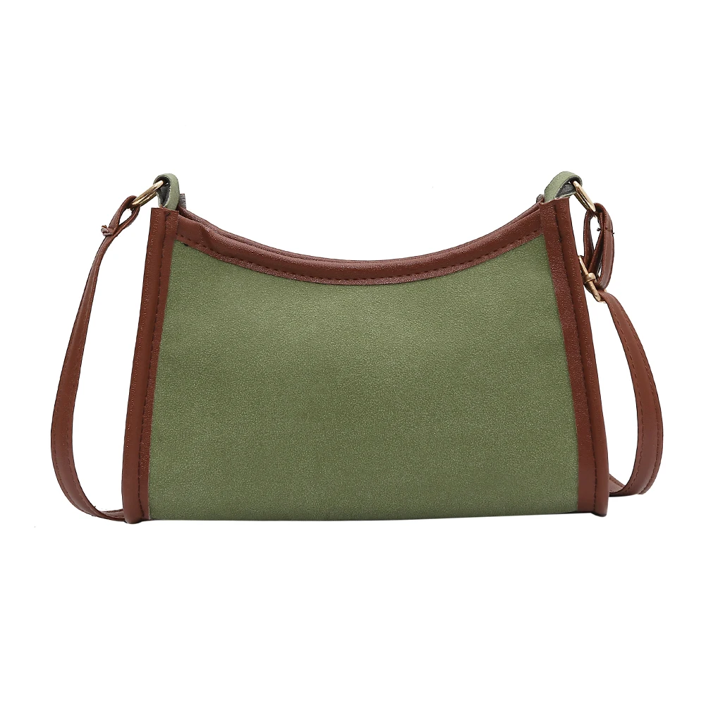 

Solid Color Female Fashion Shoulder Bags Vintage Scrub PU Leather Crossbody Bag Youth Ladies Simple Versatile Bag