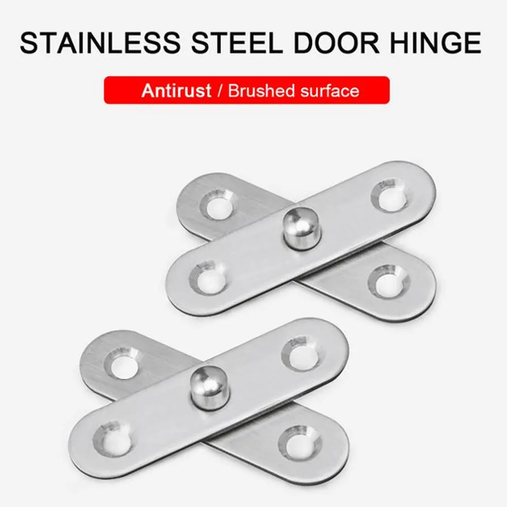 

YUMORE 360 Degree Rotating Door Pivot Hinge Stainless Steel Tone Rotary Shaft Location Hidden Hinge Furniture Hardware