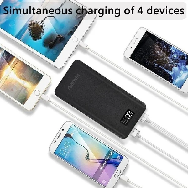 Xiaomi горячая Распродажа 30000 мАч Внешний аккумулятор 4 USB порта с двойным входным портом цифровой дисплей портативное зарядное устройство Аксессуары для мобильных телефонов