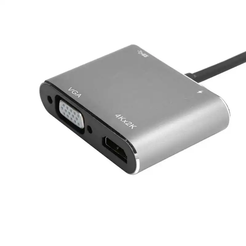 4in 1 концентратор Type-C в HD мультимедийный интерфейс VGA USB3.0 док-станция 4 конвертер 4K