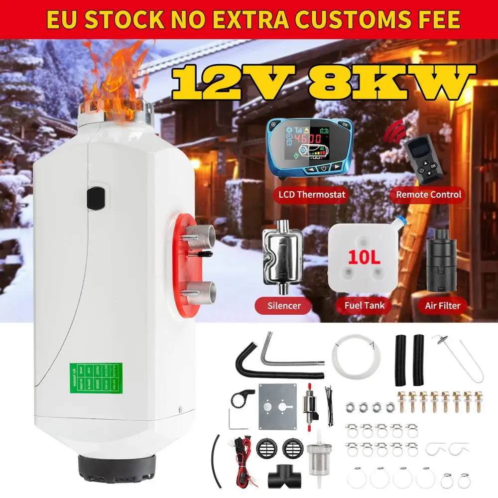 8 кВт металлический автомобильный обогреватель 12 в воздушный дизельный