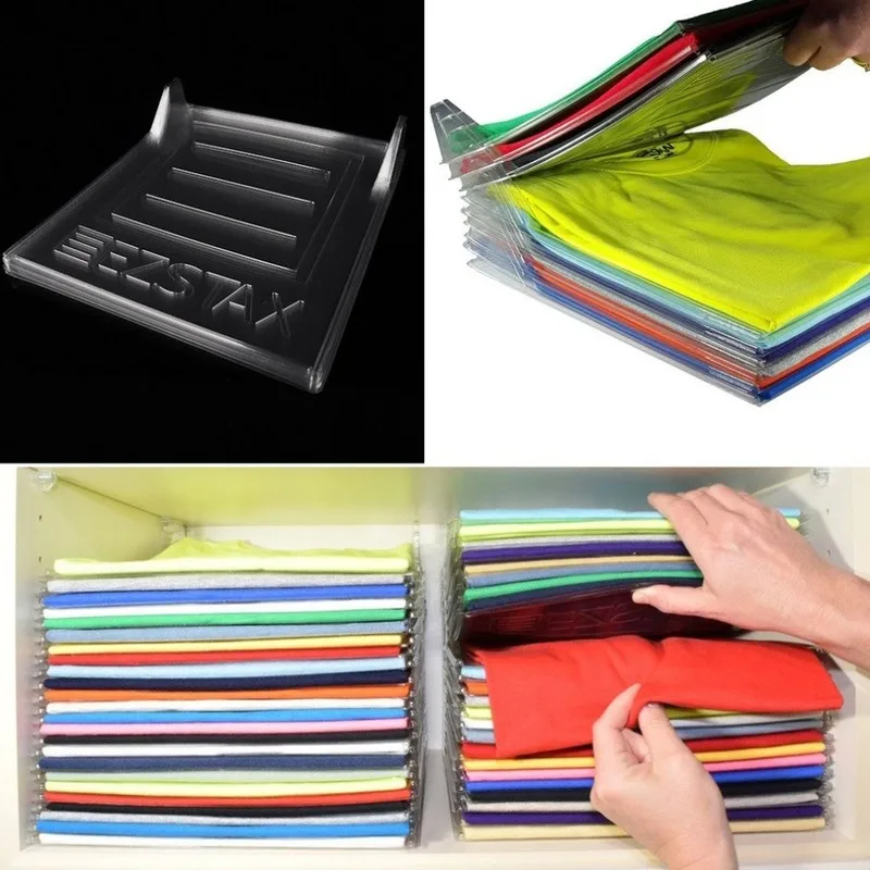 

20 Pcs Creative Home Closet Clothes Folder Organizer Shirt Folder Documents Dividers T-Shirt Organization System