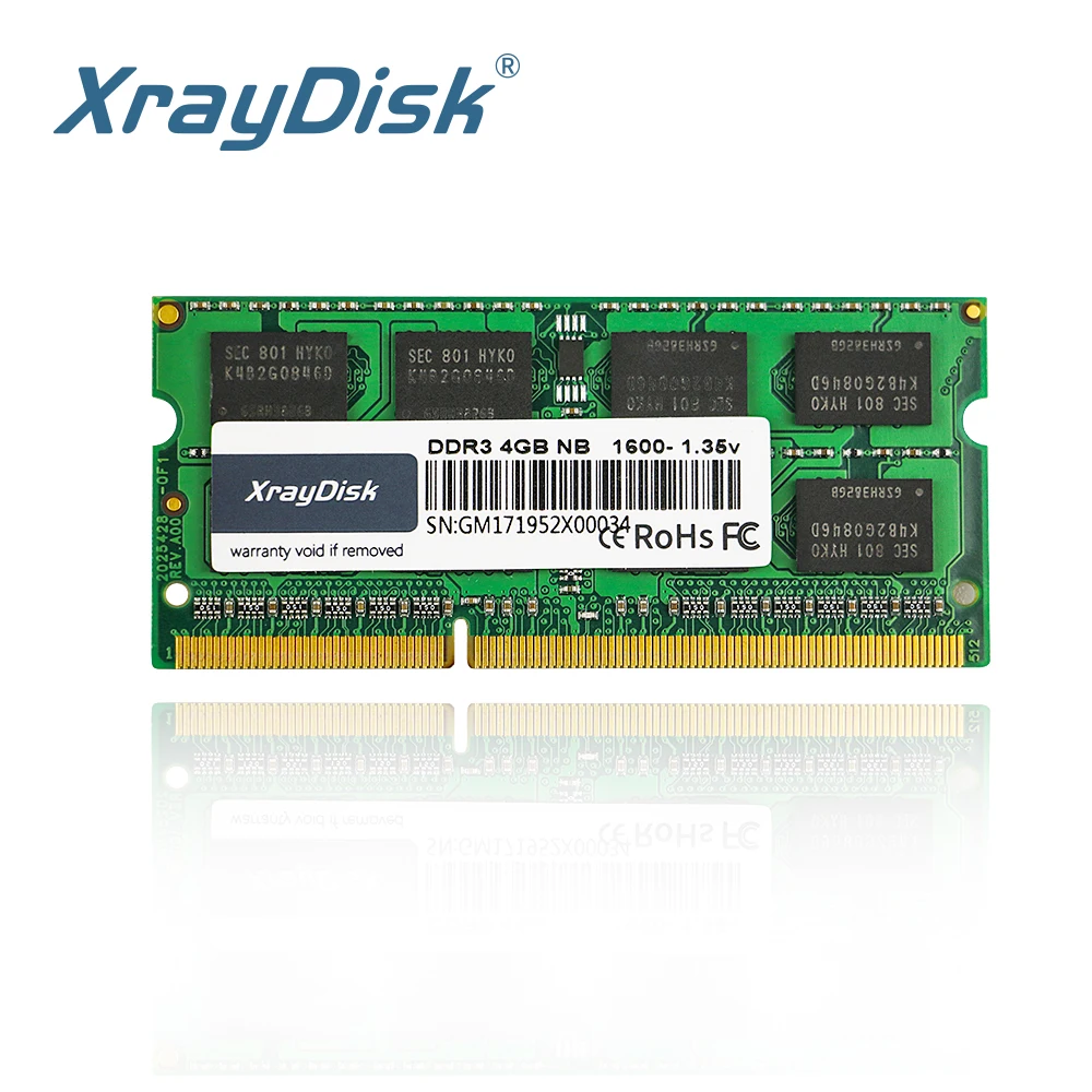 XrayDisk DDR3 DDR3L 4GB 8GB 1600Mhz SO-DIMM 1.35V  Notebook RAM 204Pin Laptop Memory Sodimm images - 6