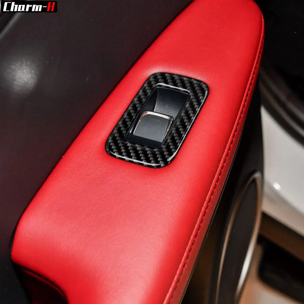 

Real Carbon Fiber Door Window Lift Switch Panel Cover Trim for LEXUS RX350 2016-2019