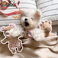cute plush squeaky dog toys for aggressive chewers puppy teething toys rabbit doll chihuahua chew toy interactive cat fidget toy