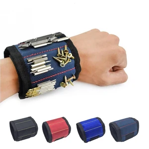 Полиэфирный магнитный браслет сильные магниты Портативная сумка электрик сумка для инструментов шурупы гвозди сверла держатель ремонтный инструмент ремень D4